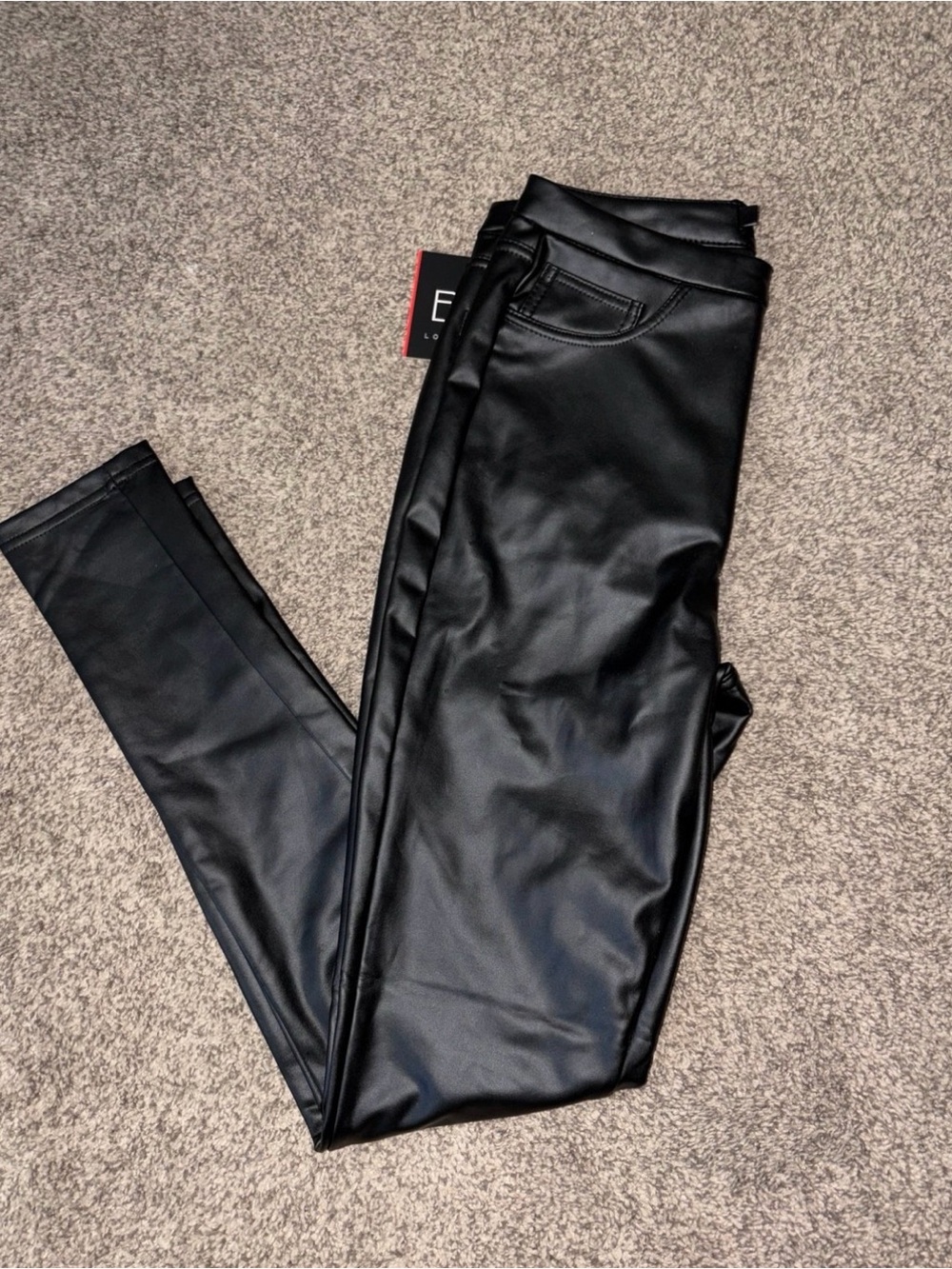 Faux Leather Leggings - Black